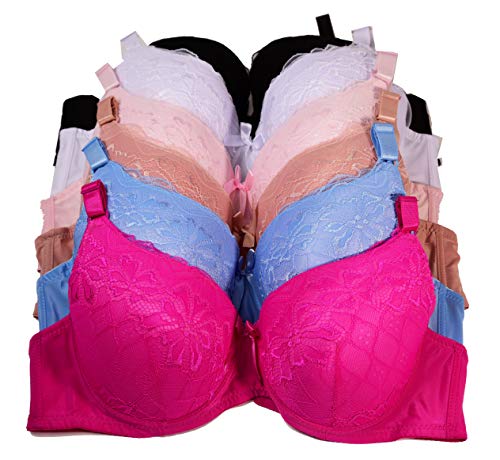 Viola's Secret Women Bras 6 Pack of Bra D Cup DD Cup DDD Cup (36D) - Thumbnail 3
