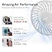 Geek Aire Personal Cooling Fan that Blow Cold Air, Portable Rechargeable Desk Fan with LED, Oscillating Standing Table Fans, Battery Powered Floor Fan for Bedroom, Travel, Camping, Office - Black