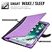 FYY [Leather Case] with [Apple Pencil Holder] for 2019 iPad Air 3 10.5/2017 iPad Pro 10.5 inch Case, Flip Folio Stand Case Protective with [Auto Sleep Wake],Multiple Stand Angles, Card Slots Purple