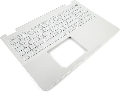 Dell Inspiron 5584 Silver Palmrest Keyboard German Backlit 0DFX5J 0V1RFC Renewed