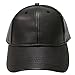 City Hunter Lc100 Plain Leather Cap (10 Colors) (Black)
