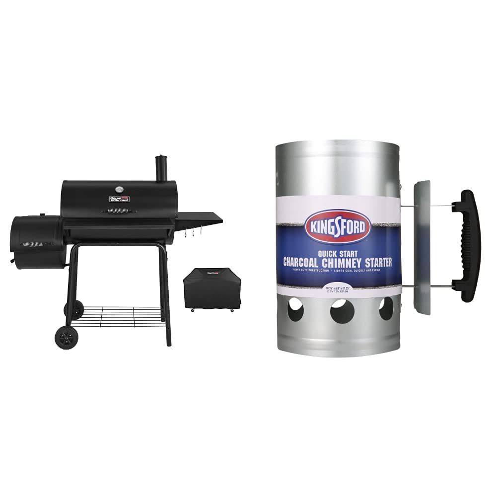 Royal Gourmet CC1830SC Charcoal Grill Offset Smoker with KINGSFORD