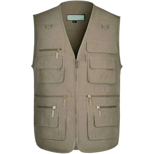 Amazon.com: Men Sleeveless Baggy Jacket With Many Pockets