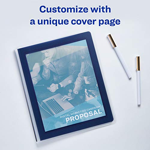 Avery flexi view presentation book clear front window for title page 
