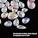 Hicarer AB Acrylic Teardrop Clear Gems Sew On Rhinestones Flatback Artificial Crystal Buttons for Clothing Dress Decorations, 100 Pieces