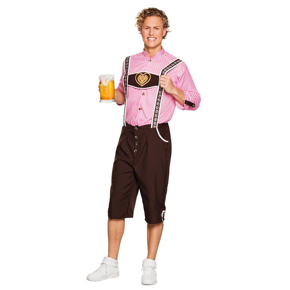 Boland - Costume for adults Mr Schmidt, shirt with dungarees, Bavarian set, carnival, theme party