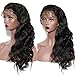 Eayon hair Body Wave Lace Front Wigs Hand Made 130% Density Brazilian Virgin Remy Human Hair Wigs with Baby Hair 22Inch Natural Color