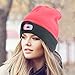 EZGO Reversible LED Knitted Beanie Hat With USB Charging Port - Perfect Hands Free Flashlight for Camping, Hunting, Grilling, Running, Walking or Handyman Working