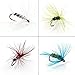 Sougayilang Bass Salmon Trout Colorful Assortment Dry Fly Fishing Flies Fly Fishing Lures Streamer, Nymph, Emerger with Waterproof Fly Box-96PCS