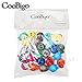 28 Pack Assorted Color Cord Lock Stopper, Round Plastic Toggle Spring Cord Stop for Paracord Drawstring, Elastic Shoeslace String Lock Gloves Clip Pet Backpack Accessories Replacement