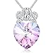 Angelady Gemstone Created Infinity Pendant Necklace Gifts for Women Girls Crystals from Swarovski (5) Young Girlfriend Birthday Graduation Gifts Necklace Party Queen Thanksgiving Mom Jwewlry Present