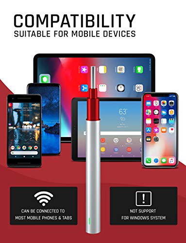 【Updated】 Ear Camera, 1080P FHD Wireless Ear Scope, Super Light Lens WiFi Ear Endoscope, Ear Otoscope Camera with 3-Axis Gyroscope, Ear Wax Removal Endoscope, Compatible with Smartphone and Tablet