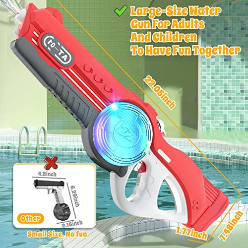 Electric Water Gun, Squirt Guns with 800cc Super Large Capacity, Full Auto Water Pistol, Water Blaster Up to 32ft Range, Waterproof Water Guns for Summer Outdoor Parties Or Pool Beach Shooting Games