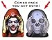 2-Pack Scary Peeper Window Cling - Clown and Reaper Peeping Tom Shocking Pranks Combo Set, Creepy Halloween Decorations