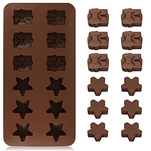 4 Pack Chocolate Candy Molds Trays,Sonku Silicone Baking Jelly Molds