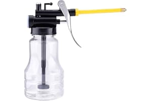 250ML Oil Can Transparent High Pressure Oiler Lubrication Oil Can Bottle Flex Manual Oiling Gun With Rigid Spout Thumb Pump T