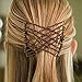 Greatstar EZ Stretch Pearls Combs For Girl, Magic Beading Hair Comb-Double Clips Hair Styling Accessories for Women Girls Hair Beauty (Coffee)
