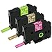 3 Pack Compatible Brother P-Touch Label Tape TZ TZE TZe-MQG35 TZe-MQP35 TZe-MQ835 12mm 0.47 inch (White on Pink/Gold/Lime Green), P Touch Cube Brother Label Maker Tape 12mm x 8m(26.2 Feet)