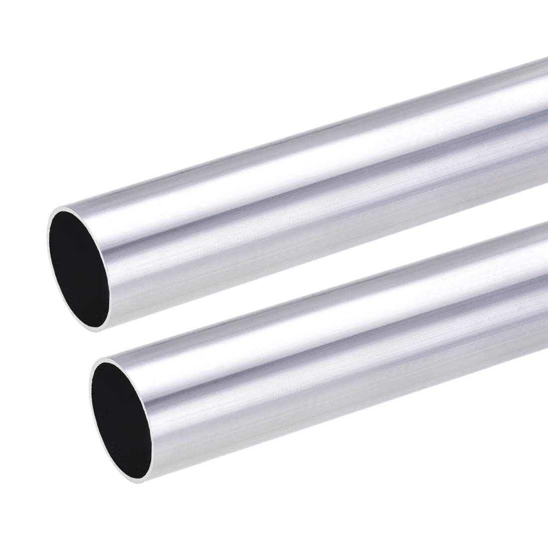 sourcing map 6063 Aluminum Round Tube, 28mm OD 26mm Inner Dia 300mm Length Seamless Straight Tubing 2 Pcs