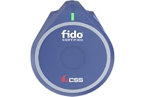 VINCSS CYBER SECURITY SERVICES VinCSS FIDO2 Fingerprint Security Key, Two Factor Authenticator, Uses Biometric Fingerprint Technology, Works with USB-C, Bluetooth, NFC - Supports Safe Login Without Password, UAF/U2F/FIDO2 Standard