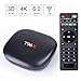 M9C Pro Android TV Box 6.0 4K Amlogic S905X Chipset-Quad Core Support Ultra-Fast Smart TV Box (Black 1G + 8GB)