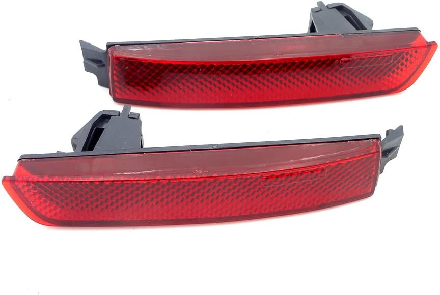 Fit for Nissan Red Rear Bumper Reflectors Pair Set Driver & Passenger Side Generic Sentra 2013-2016