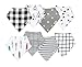 Baby Bandana Drool Bibs with Snaps, 8-Pack Organic Absorbent Drooling & Teething Bib Set by Matimati (Monochrome)