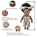 TUSALMO 10 INCH Black Baby Doll Toy with Accessories-African American Baby Dolls in Gift Box-Ideal Holiday,Christmas (12inch-YD-30H)