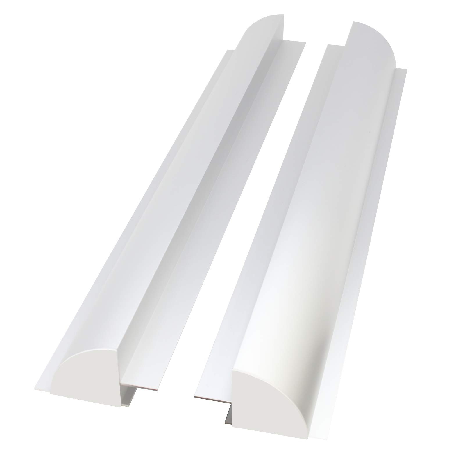 Set of 2 aluminium solar panel side brackets/spoilers for fitting solar panels to motorhomes, caravans, boats or roofs