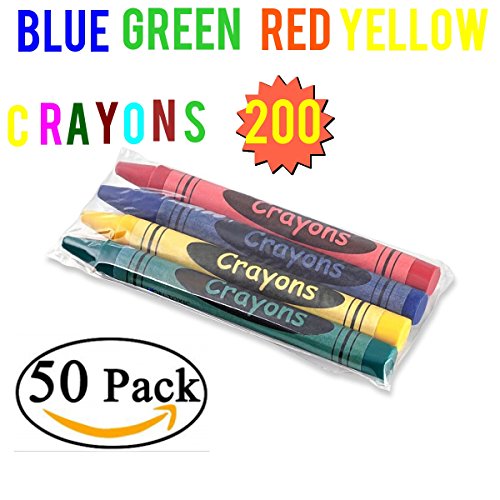 Buy 50 4Packs of Crayons in Cello Bag, crayons bulk (pack 50) Online