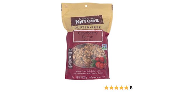 Amazon Com Back To Nature Cranberry Pecan Granola Whole Grain Rolled Oats With Tart Cranberries And Crunchy Pecans Case Of 6 11 Oz Health Personal Care