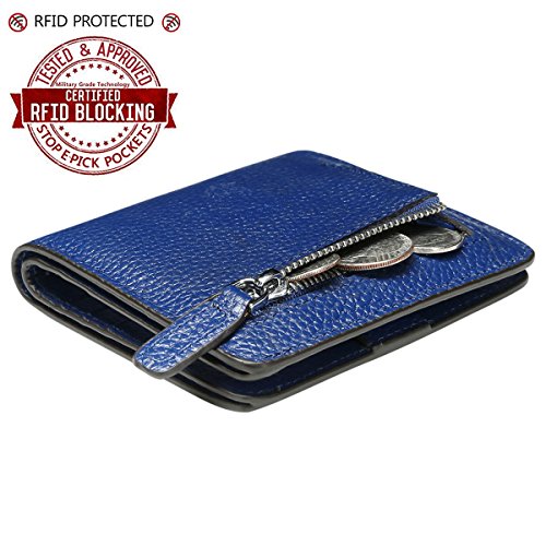 Itslife women s rfid blocking small compact bifold leat…