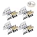 Simple Deluxe 12-Pack Clamp Lamp Light with 8.5 Inch Aluminum Reflector up to 150 Watt E26 Socket (no Bulb Included) 6 Feet 18/2 SPT-2 Cord