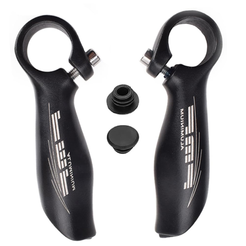 Handlebar Ends Security Grips Bar Ends 22.2mm Aluminum Alloy Bicycle Handle Bar for MTB Mountain Road Bike and Most Bikes, 1 Pair