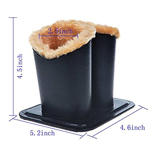 VIEEL Eyeglasses Holder & Stand Case, PU Leather Plush Lined Household Magnetic Holder Protective Anti-scratch Dustproof Stand Case for Eyeglass and Sunglasses (L-Black)