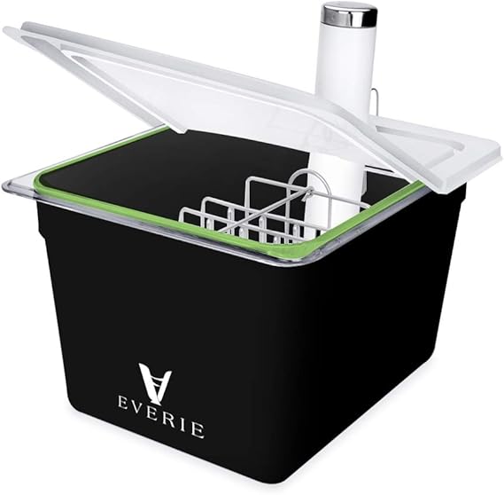 EVERIE Sous Vide Container with Collapsible Hinge Lid and