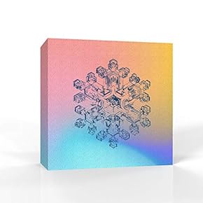 Canvas Wall Art - Snowflake Theme - Modern Home Art Stretched and Framed Ready to Hang - 12x12 inches
