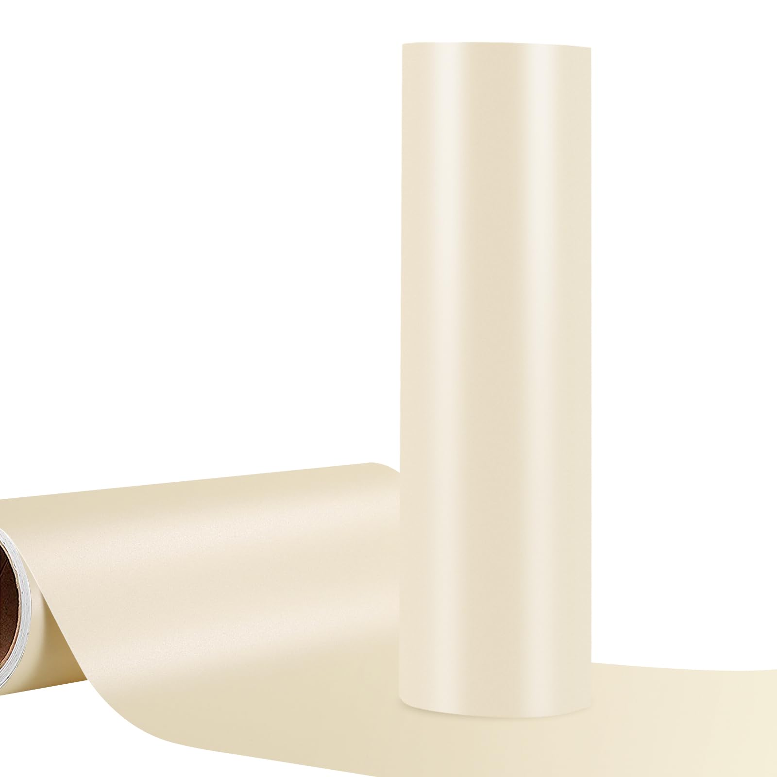 Photo 1 of WRAPXPERT Ivory White Permanent Vinyl 12" x10ft, Cream Vinyl for Cricut,Matte Satin Cream Adhesive Vinyl Roll for Cricut,Silhouette