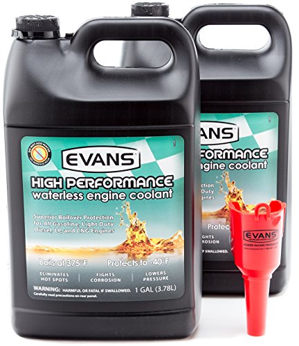 Evans Cooling Systems EC53001 High Performance Waterless Engine Coolant, 2 Gallon Pack, with Funnel