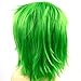 Modernfairy Hair Heat Resistant Synthetic Wigs Short Glueless Costume Wig Cosplay Party for Women Men Green