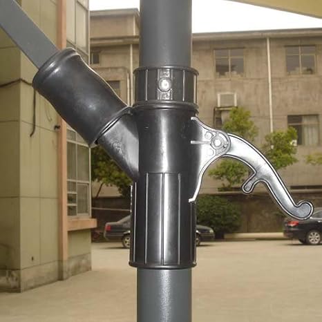Cream Wu30c Rm Parasol Cantilever Hanging Patio Umbrella 10 Offset Tilting Crank Sun Shade W Base