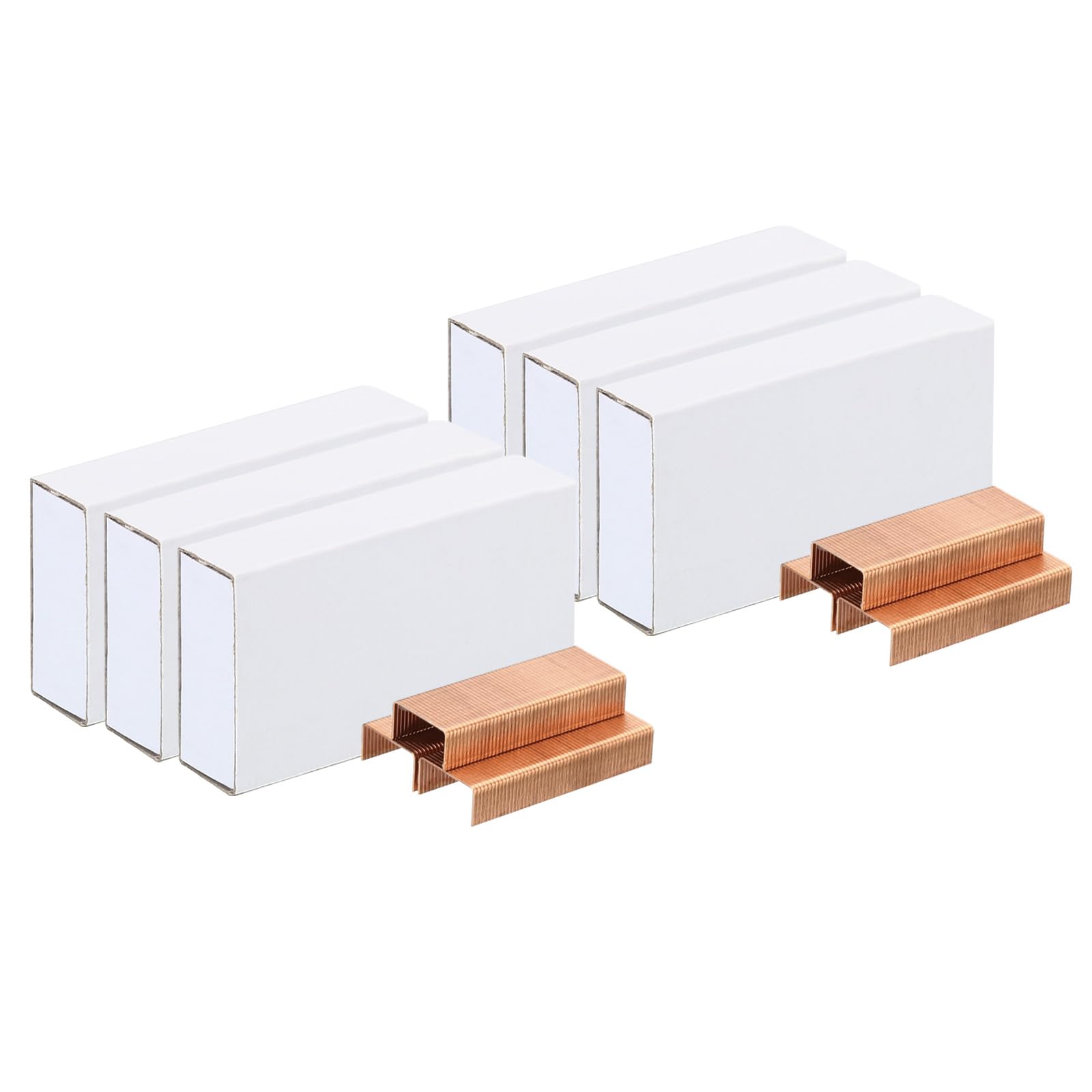 PATIKIL Staples for Stapler, 6 Pack(1000Pcs Staples Per Pack) #10 Mini 3/16 Inch Length Staples Jam Free for Home Office Supplies, Rose Gold