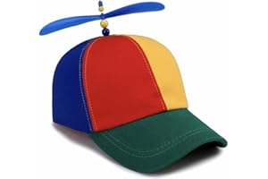 GENERIC Colorful Baseball Cap, Unisex Fashion Bamboo Dragonfly Patchwork Baseball Cap Adjustable Helicopter Propeller Hat Snapback Hat (Helicopter)