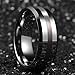 King Will 8mm Silver Tungsten Carbide Ring for Men Wedding Band Matte Brushed Polish Finish