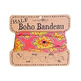 Natural Life Half Boho Bandeau, Pink/Lime Medallion