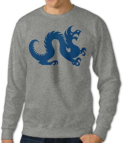 PPAP Men's Drexel Dragon Logo University Crew - Neck Pullover Long Sleeve Sweater Ash Size XXL