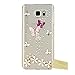 Samsung S7 Edge Case, Ebest Bling Handmade Rhinstone Back Cover Crytal Clear Soft TPU Silicone Case for Samsung Galaxy S7 Edge, Butterfly Lucky Flower