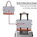 Women's Travel Duffel Bag LOSMILE Carry-on Bag Weekend Tote Bag Overnight Bag (Navy Blue Stripe)