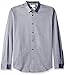 Calvin Klein Men's Long Sleeve Woven Button Down Shirt, Silver Mist, Medium