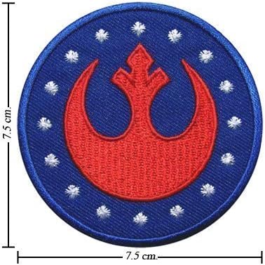 Star Wars Rebel Alliance Redblue Patch Embroidered Iron on Hat Jacket Hoodie Backpack Ideal for Gift 7.5cm(w) X 7.5cm(h) Applique Souvenir Accessory